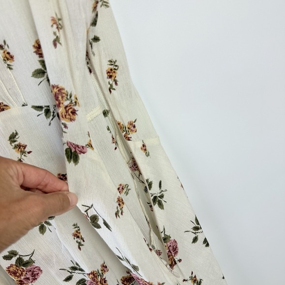 Denim & Supply Ralph Lauren Floral Milkmaid Dress Women's 6 Boho Prairie White - Picture 5 of 14